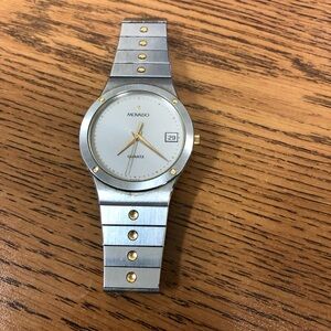 Movado Silver and Gold Quartz Watch